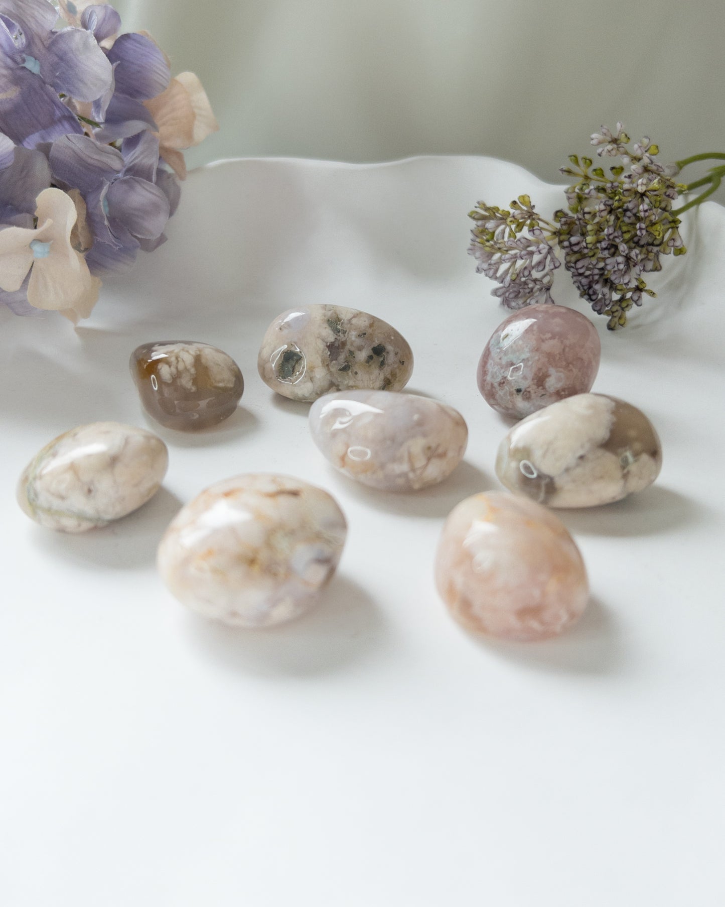 Flower Agate Tumbles