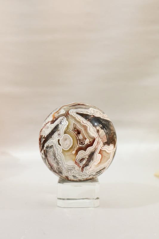 Mexican Crazy Lace Agate Sphere #2