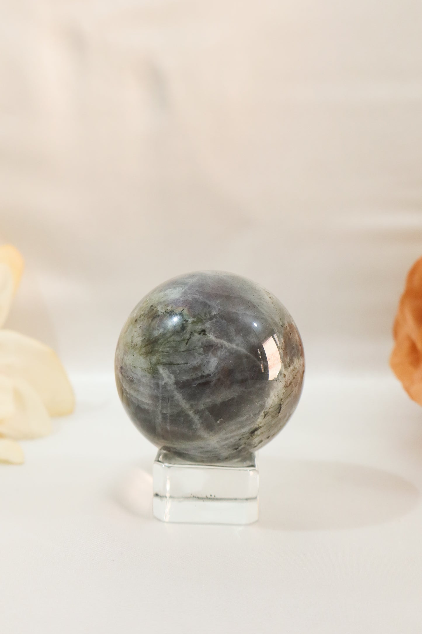 Purple Flash Labradorite Sphere #7