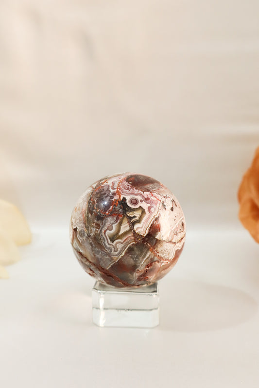 Mexican Crazy Lace Agate Sphere #1