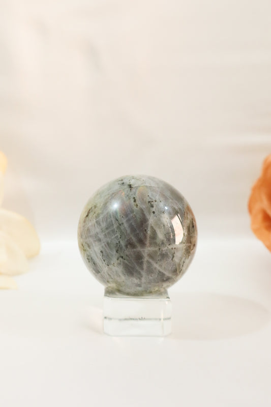 Purple Flash Labradorite Sphere #6