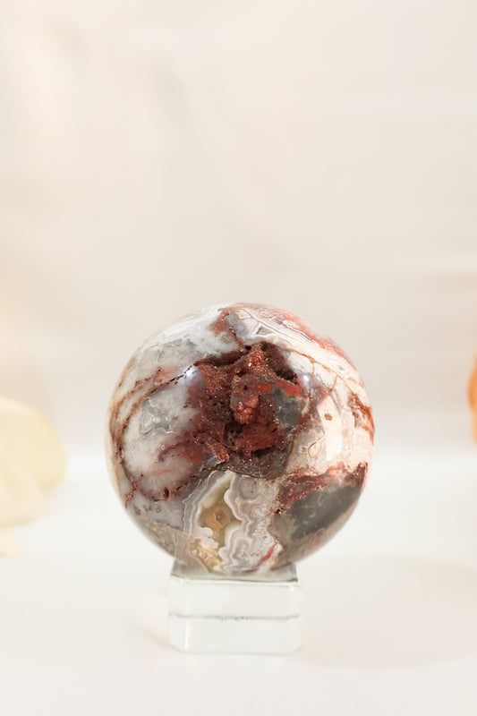 Mexican Crazy Lace Agate Sphere #3