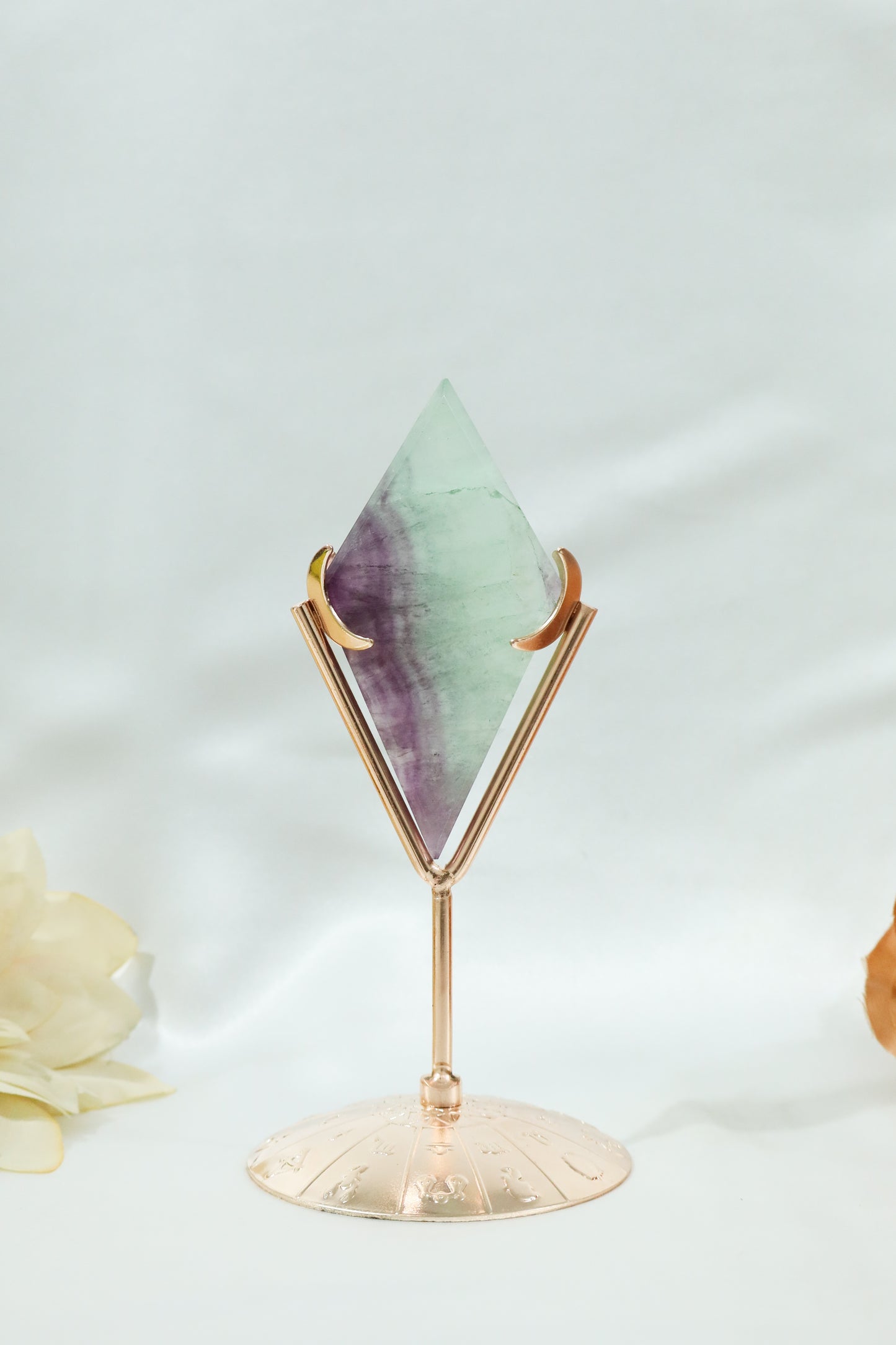 Fluorite Diamond on Stand #1