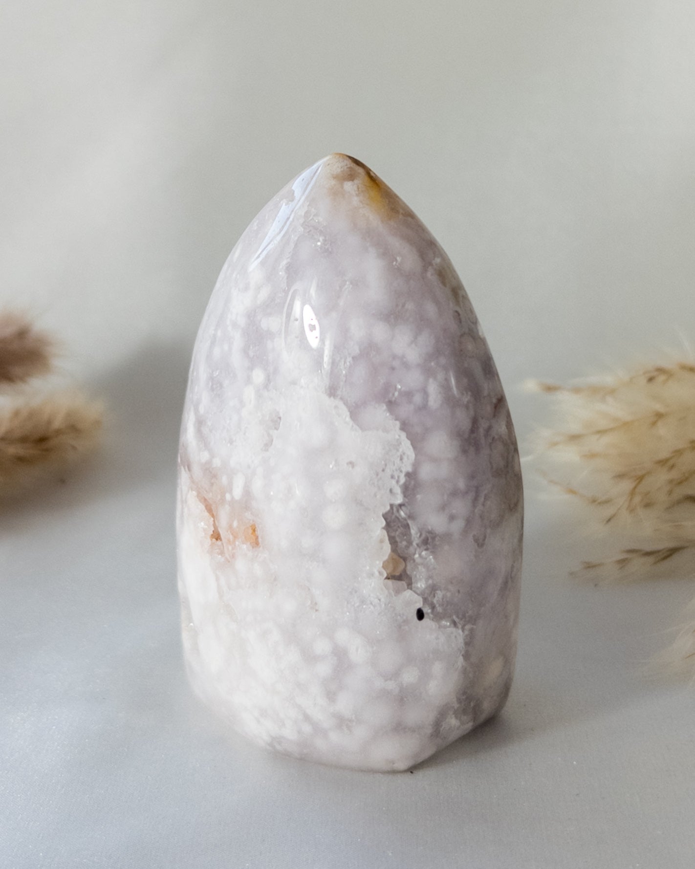 Pink Amethyst Flower Agate Flame