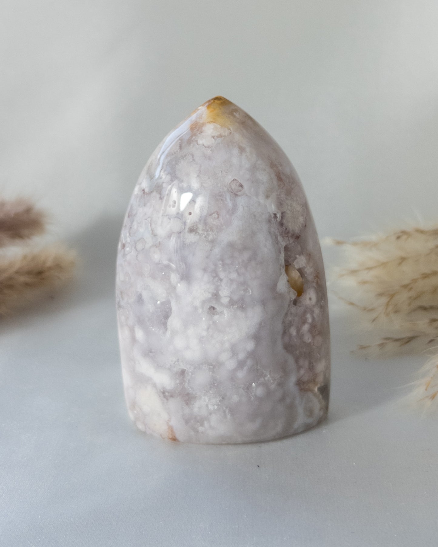 Pink Amethyst Flower Agate Flame