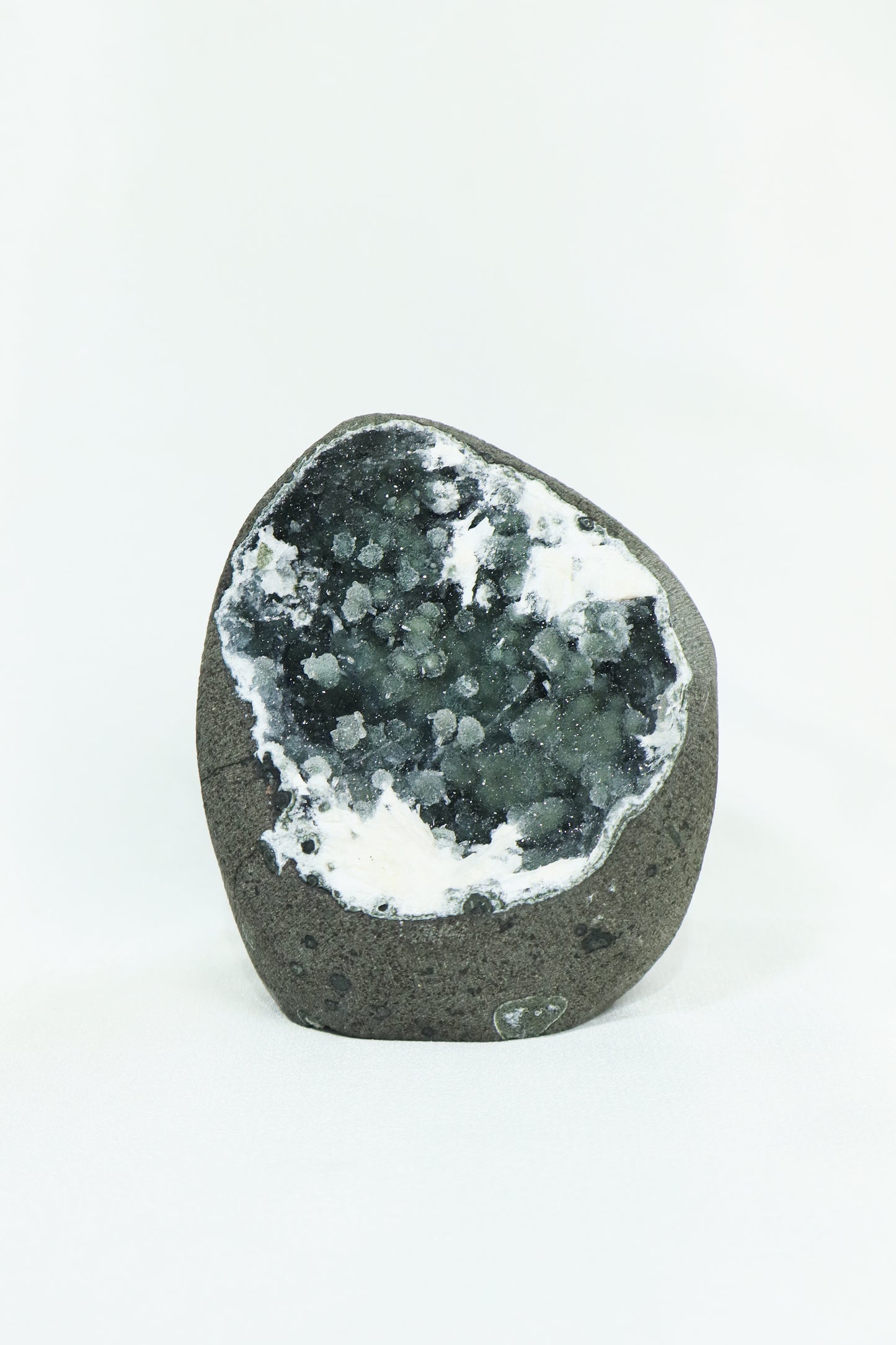 Black Chalcedony & Apophyllite Cluster - High Quality #7