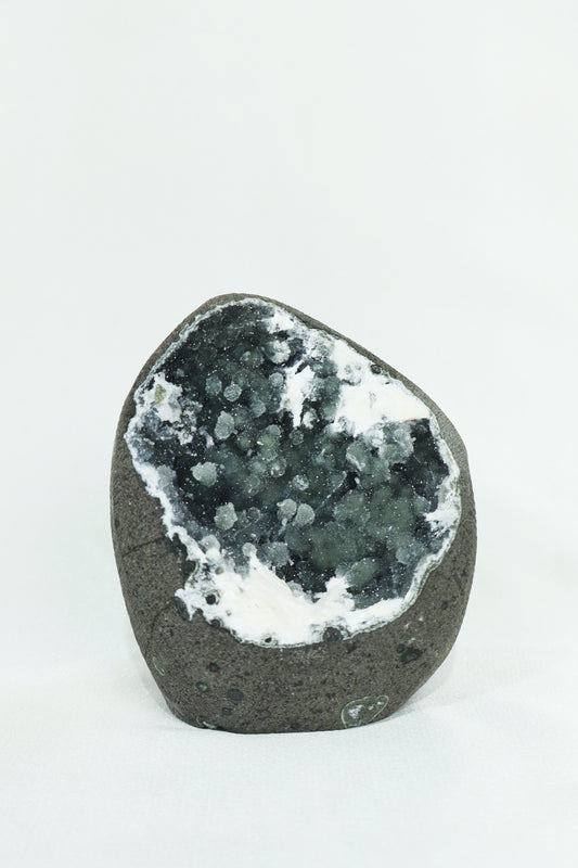 Black Chalcedony & Apophyllite Cluster - High Quality #7