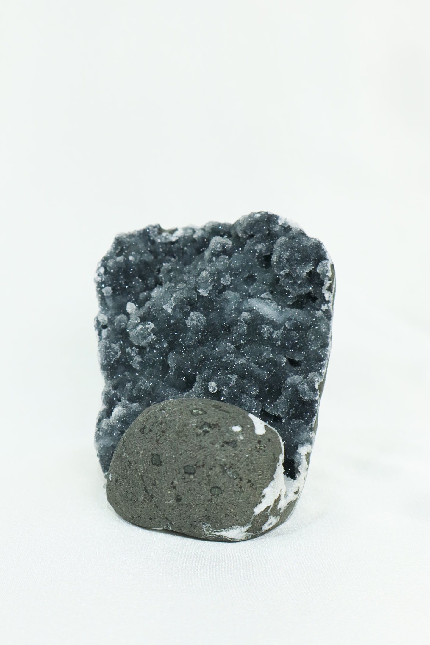 Black Chalcedony & Apophyllite Cluster - High Quality #8