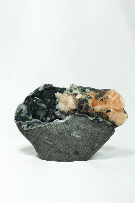 Black Chalcedony & Apophyllite Cluster - High Quality #9