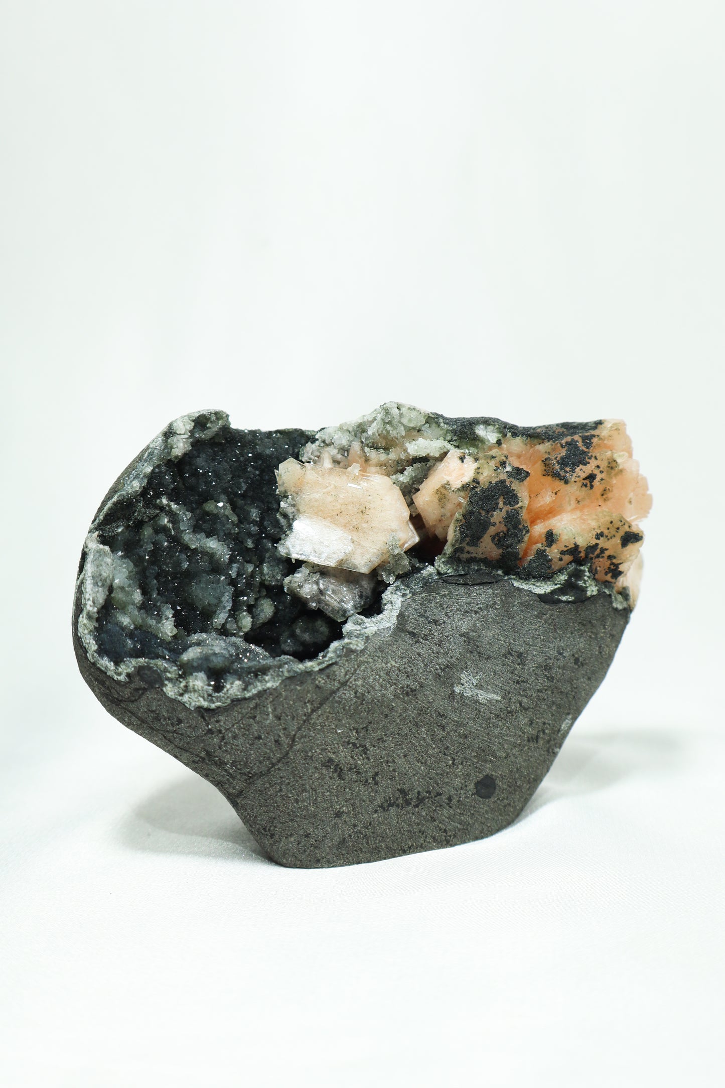 Black Chalcedony & Apophyllite Cluster - High Quality #9