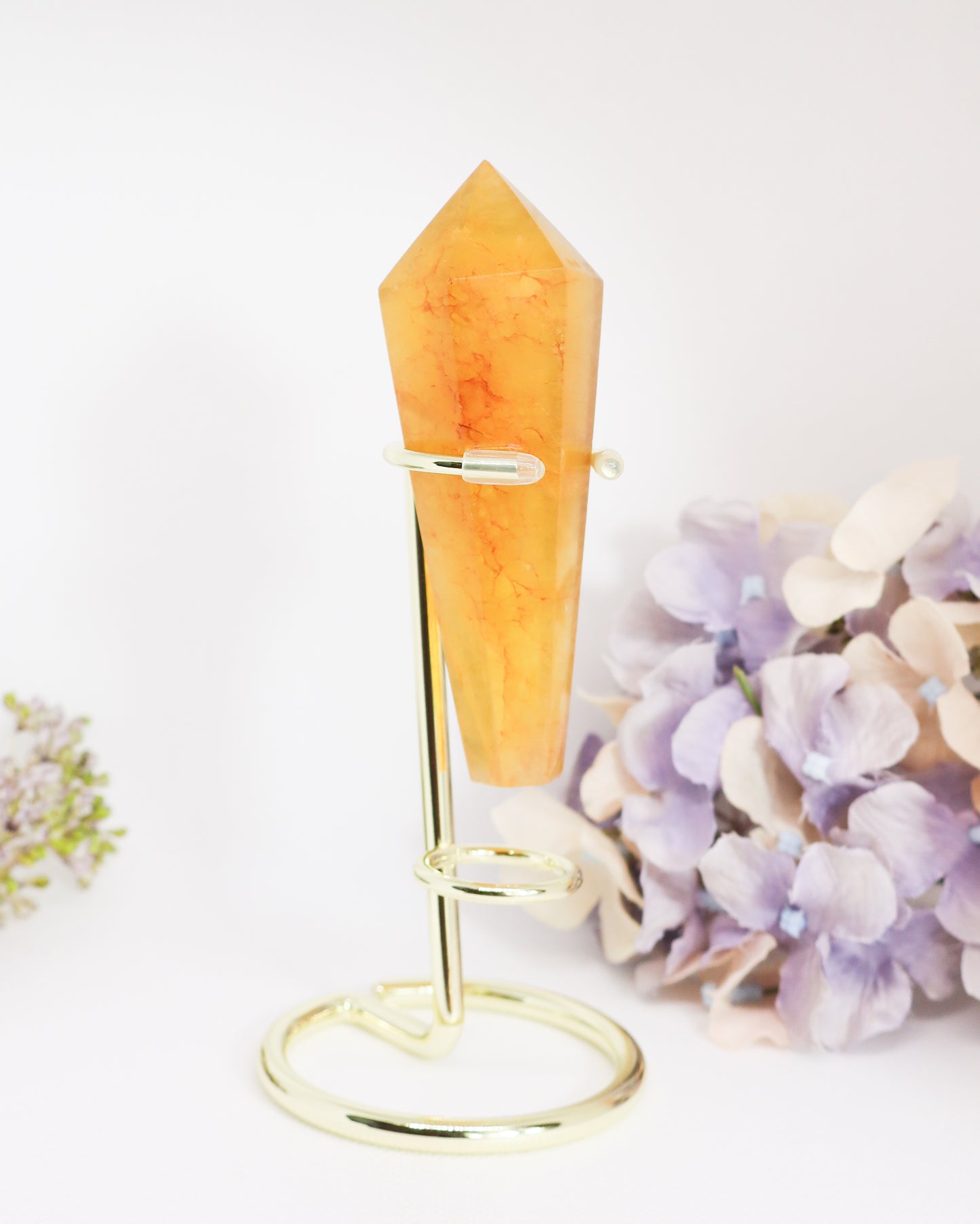 Yellow Fluorite Wand on Stand #5