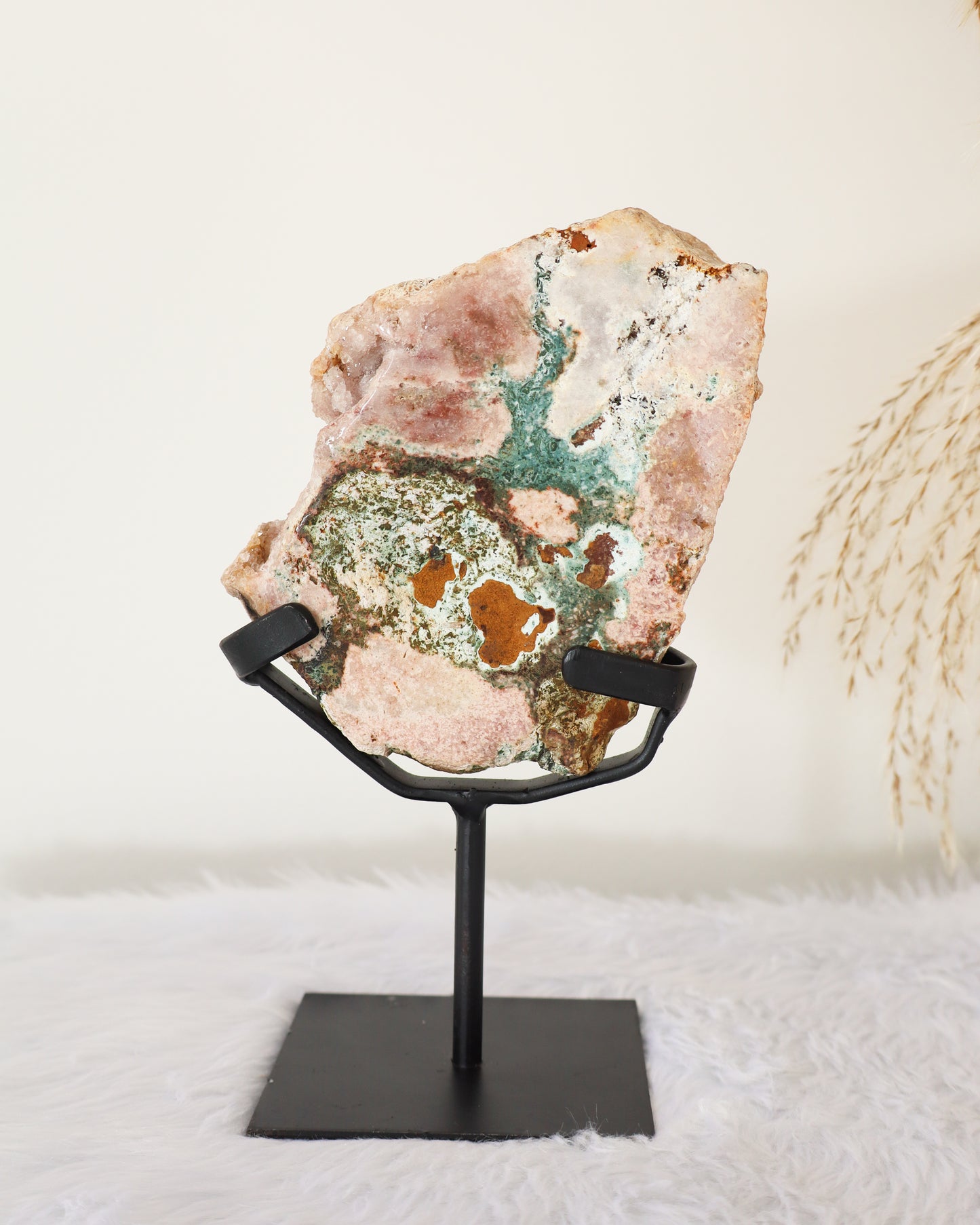 Pink Amethyst Slab With Stand #10