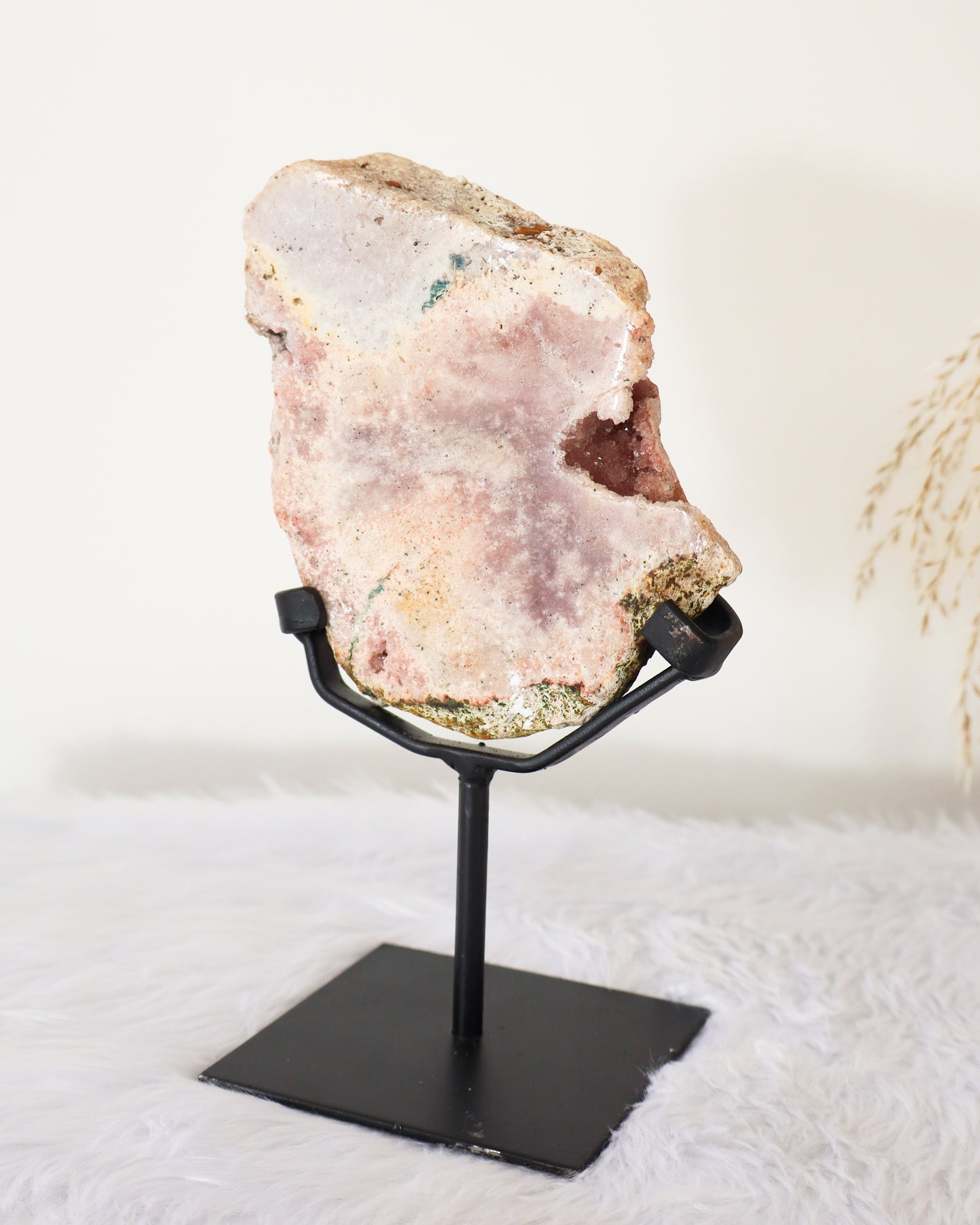 Pink Amethyst Slab With Stand #10