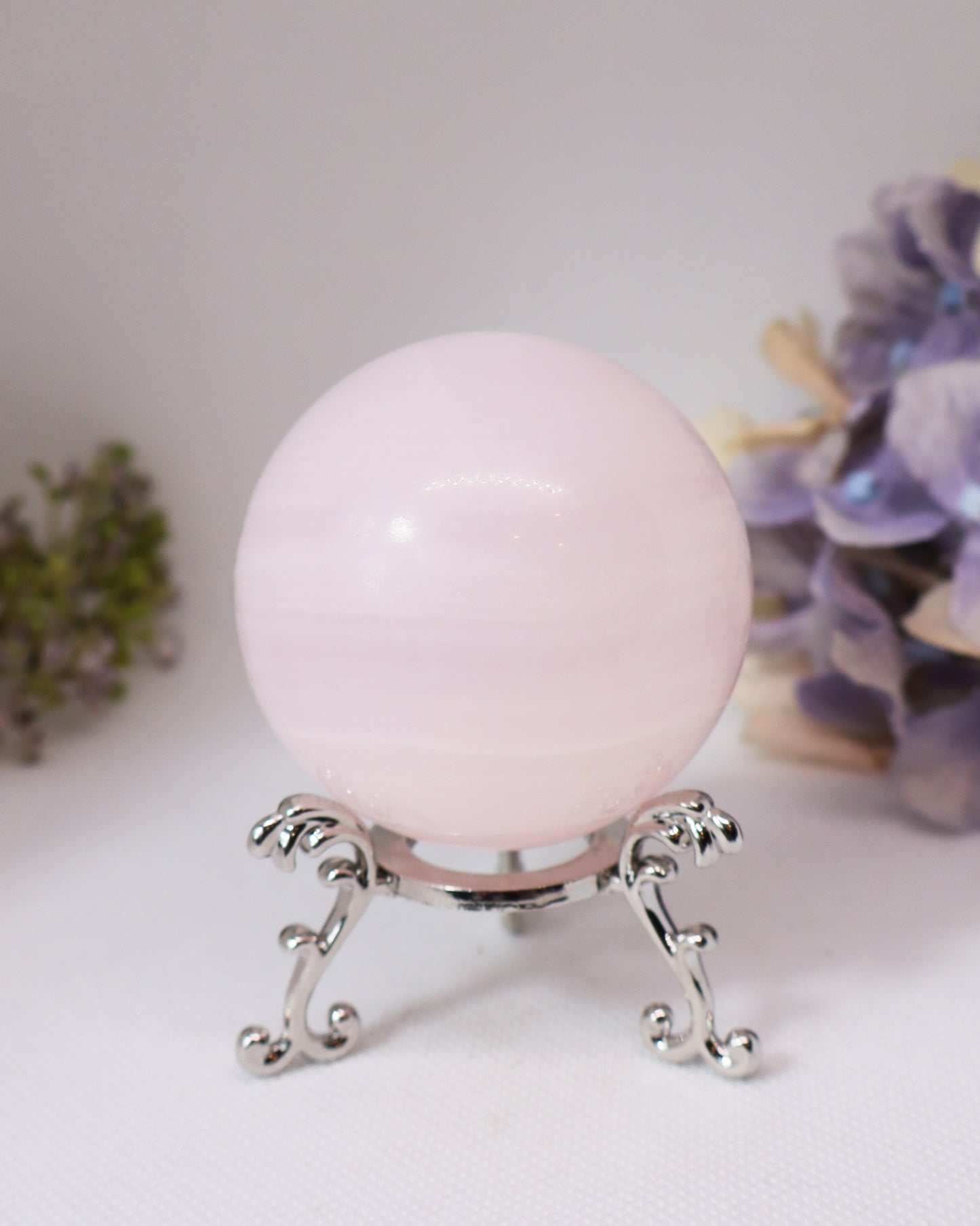 Pink Mangano Calcite Spheres