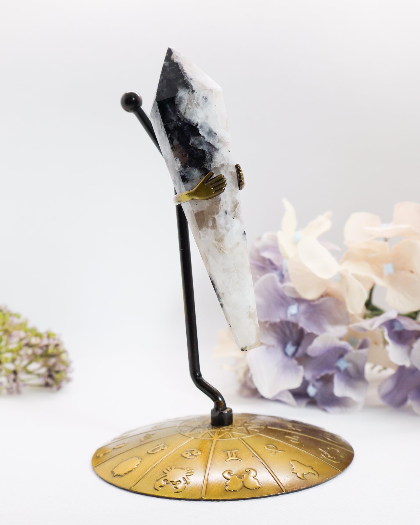 Rainbow Moonstone Wand On Stand #2