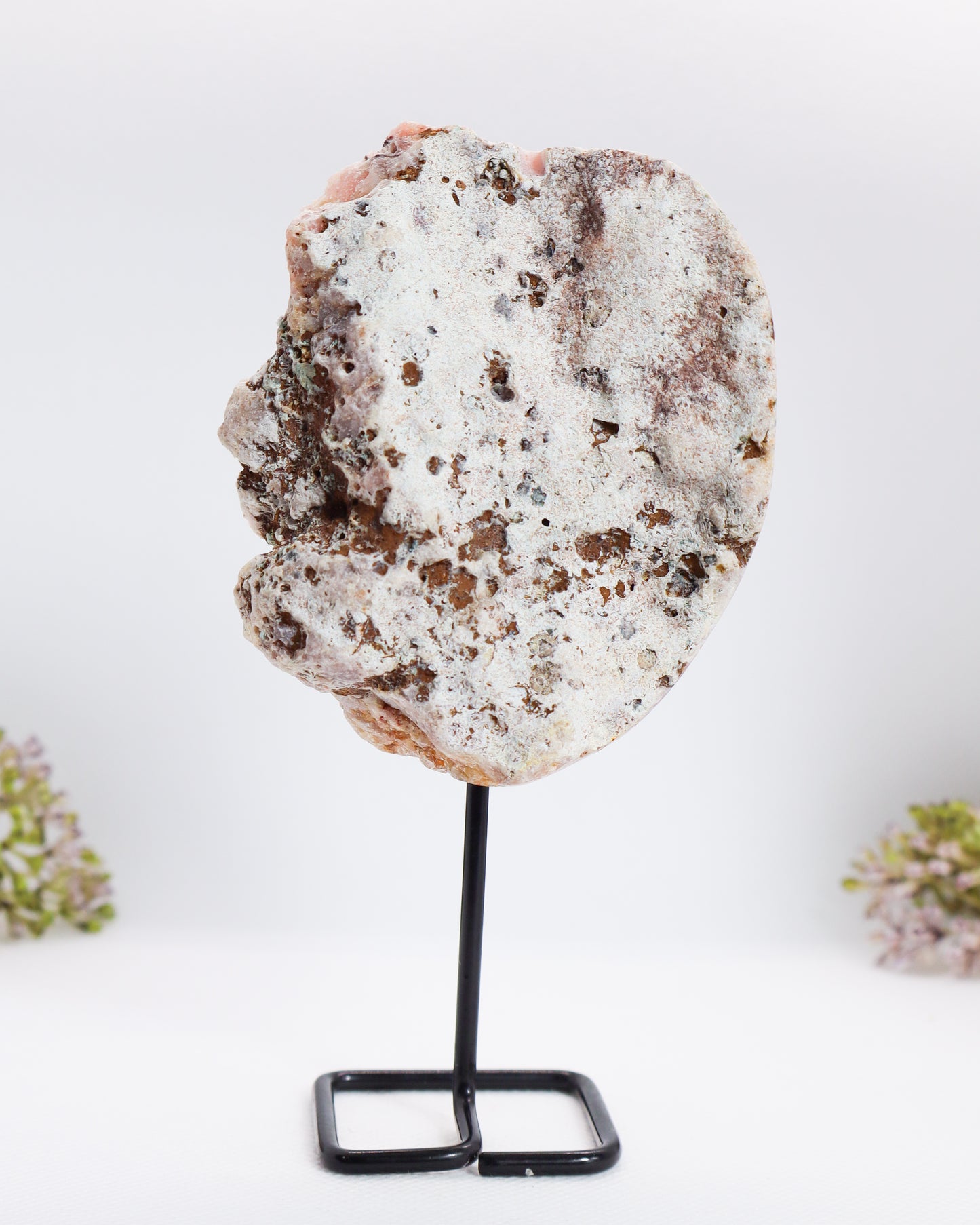 Pink Amethyst Slice on Stand #3