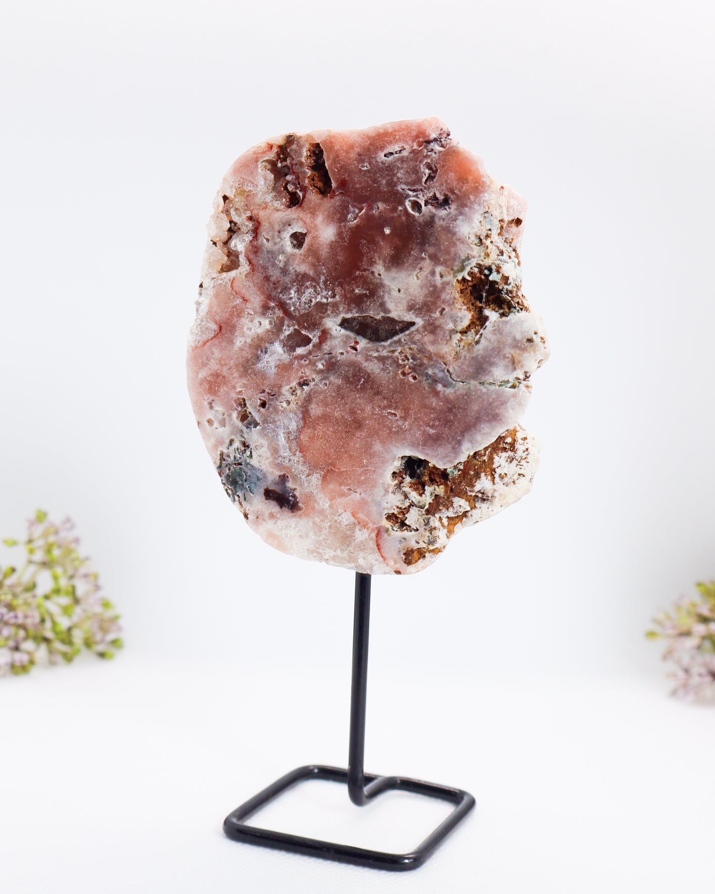 Pink Amethyst Slice on Stand #3