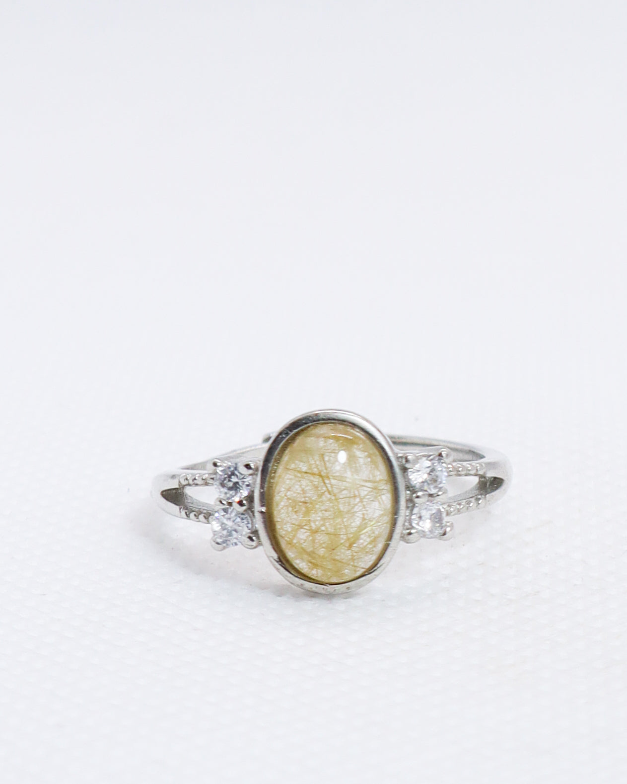 Golden Rutile Quartz Ring