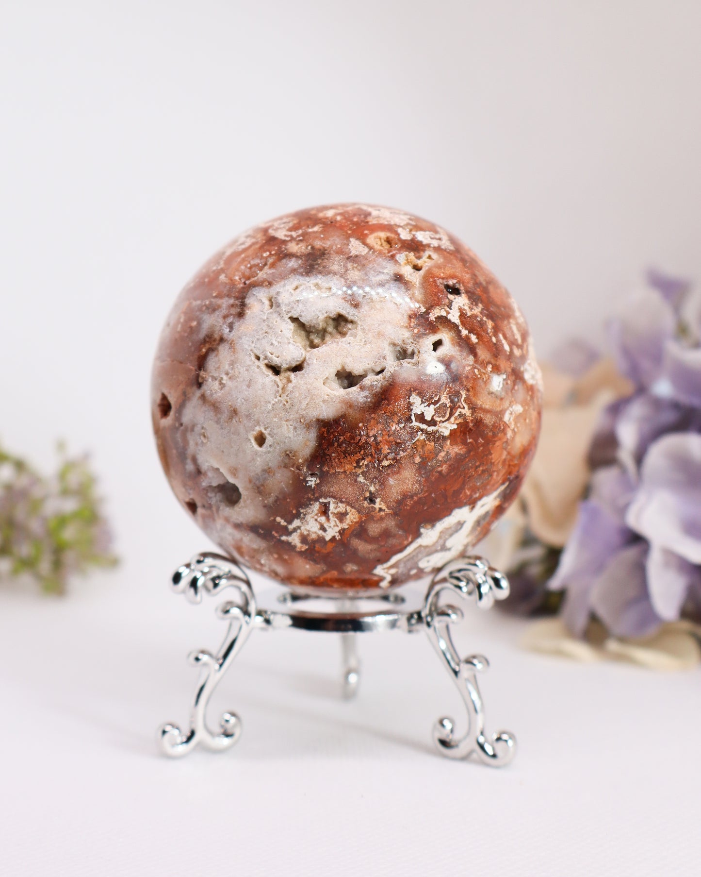 Pink Crazy Lace Agate Sphere #11