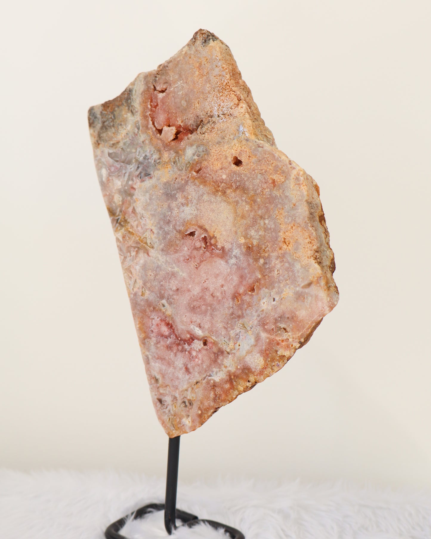 Pink Amethyst Slab With Stand #2
