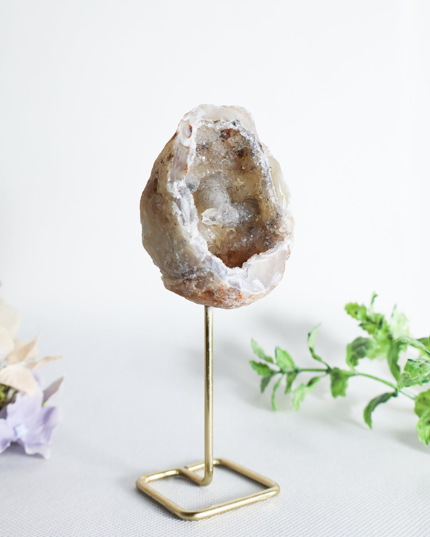 Agate Geode On Stand #1
