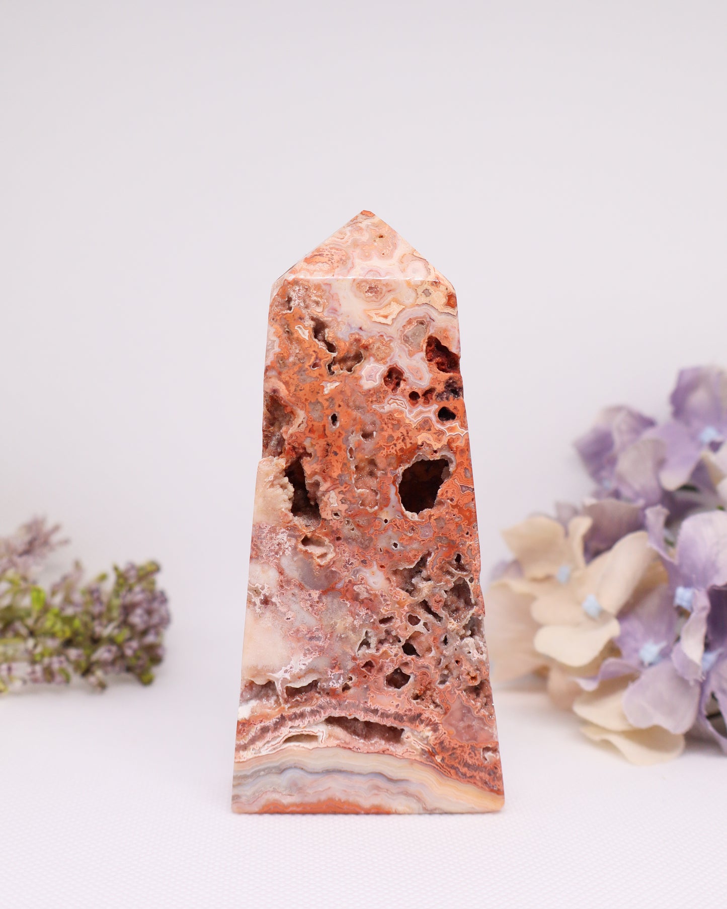 Pink Crazy Lace Agate Tower #19