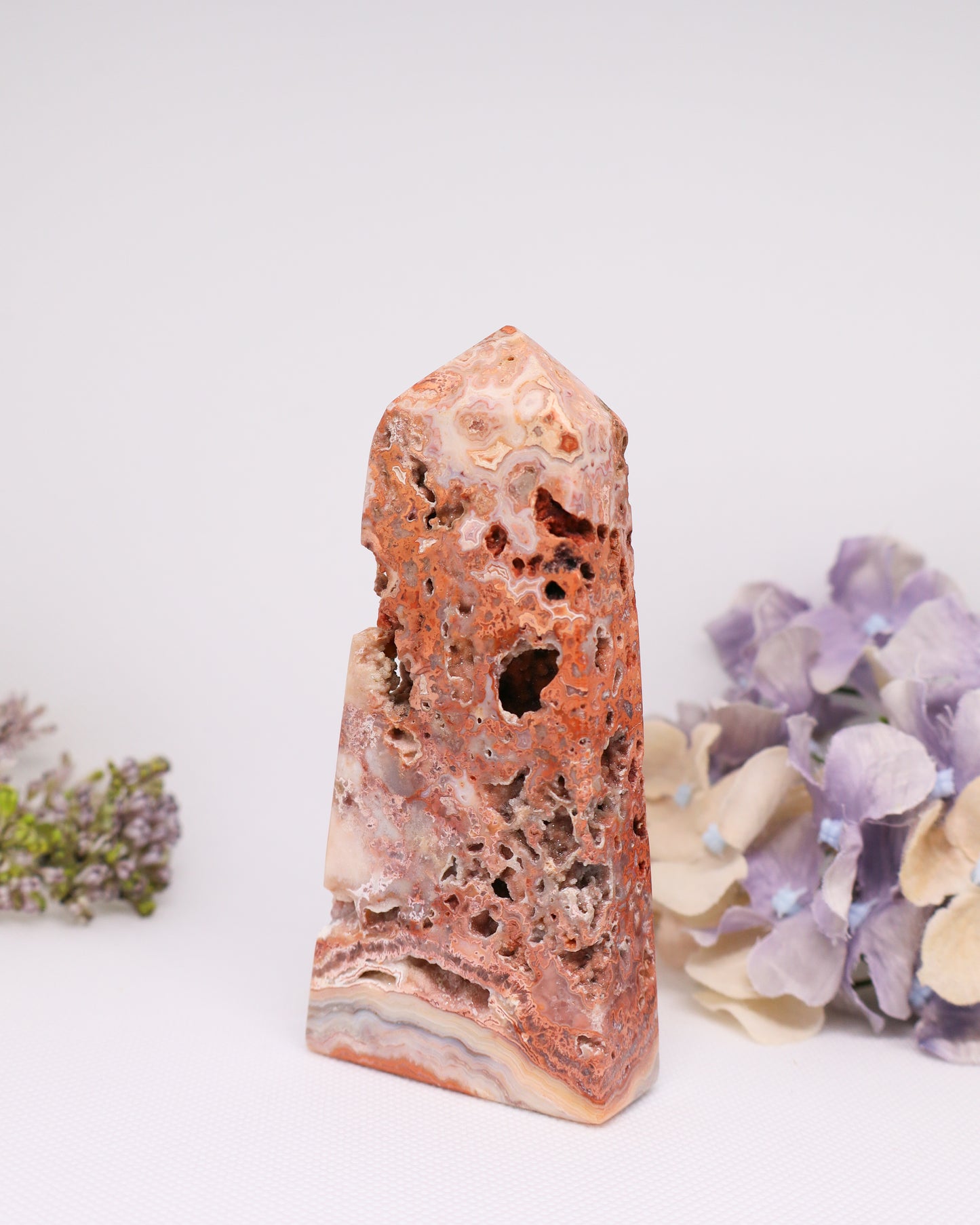 Pink Crazy Lace Agate Tower #19