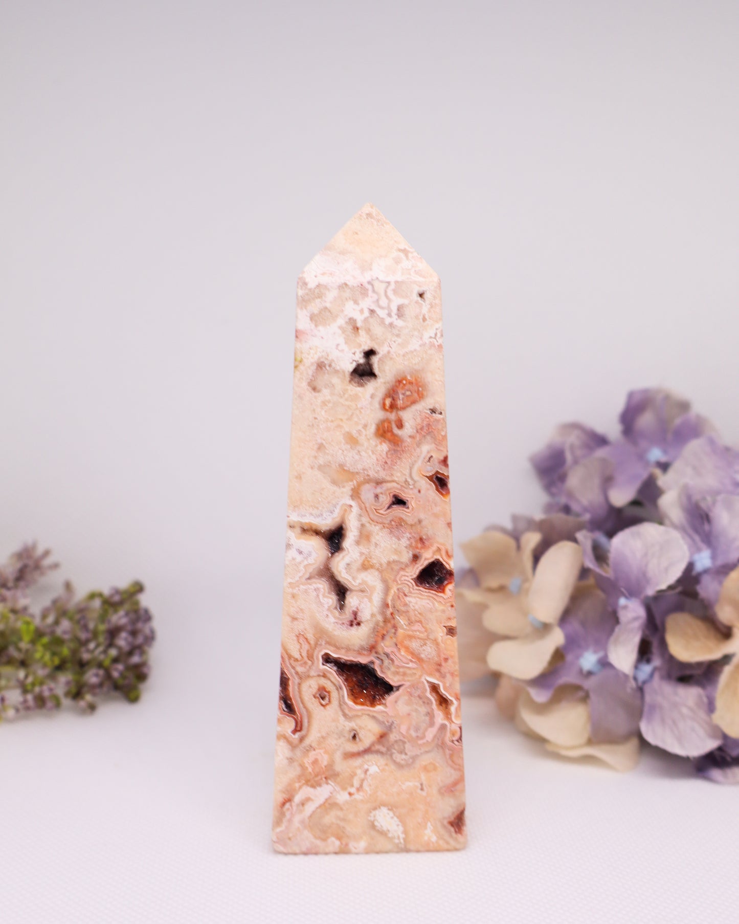 Pink Crazy Lace Agate Tower #20