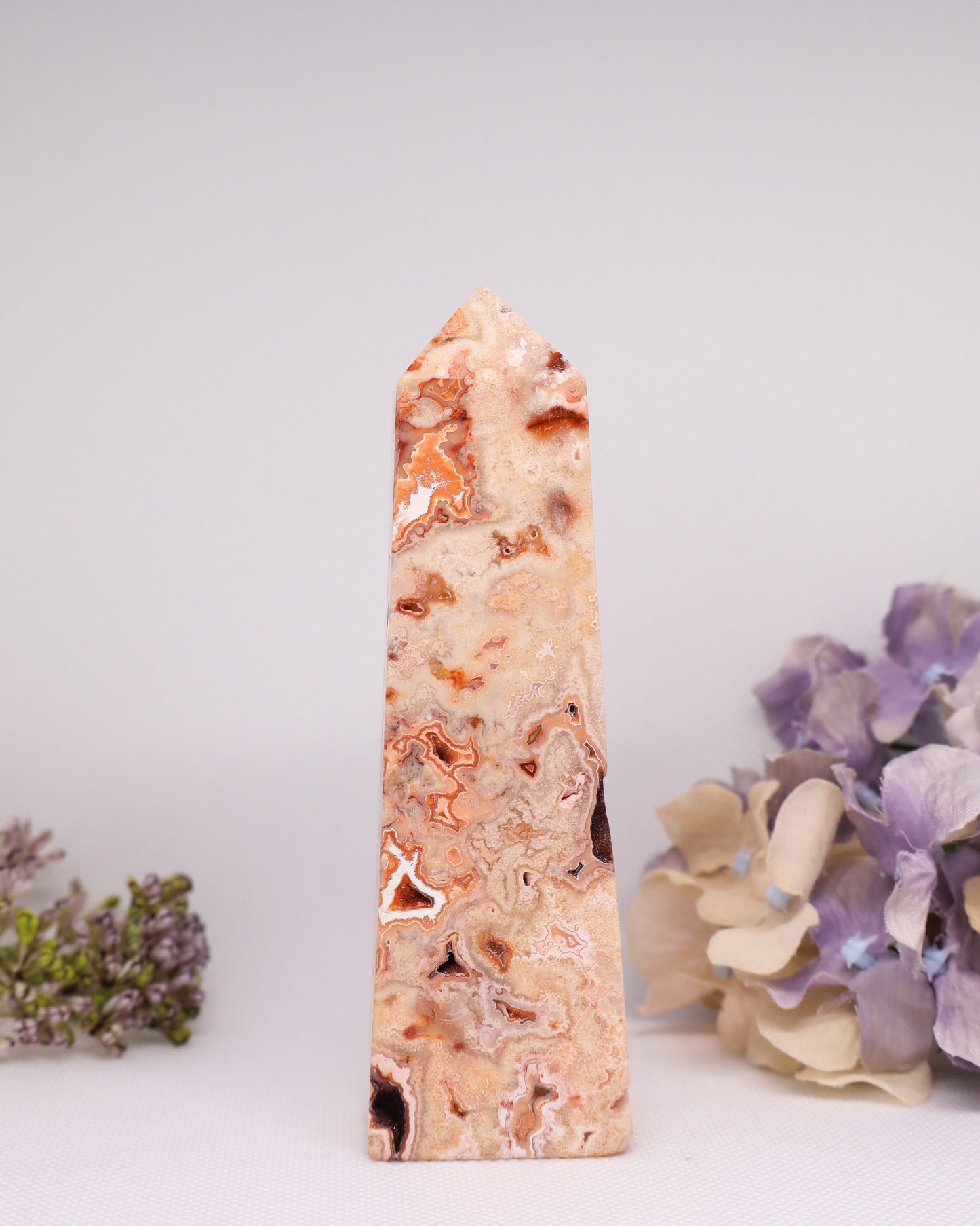 Pink Crazy Lace Agate Tower #20