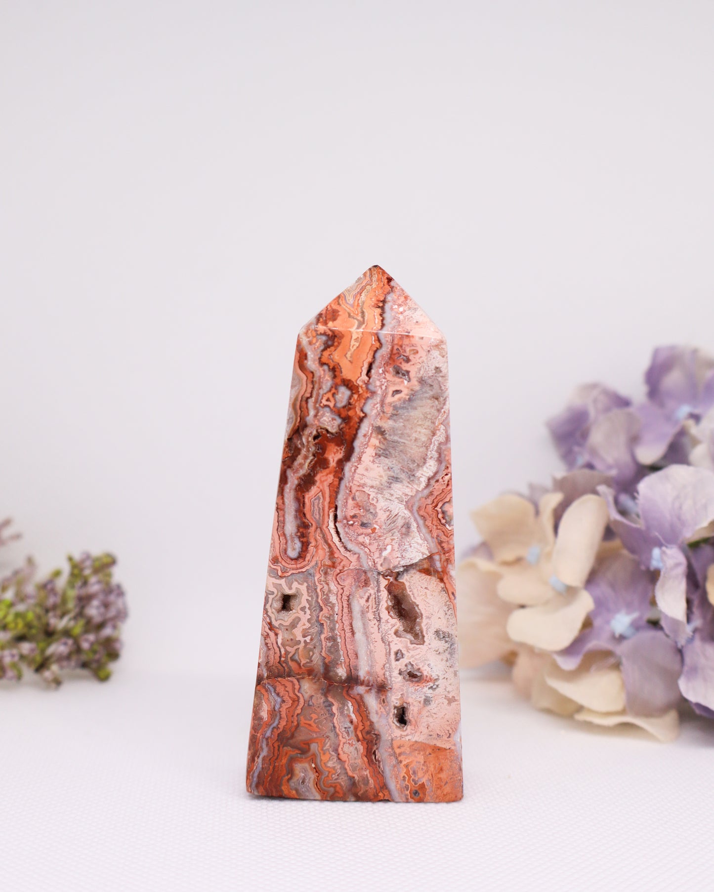 Pink Crazy Lace Agate Tower #17