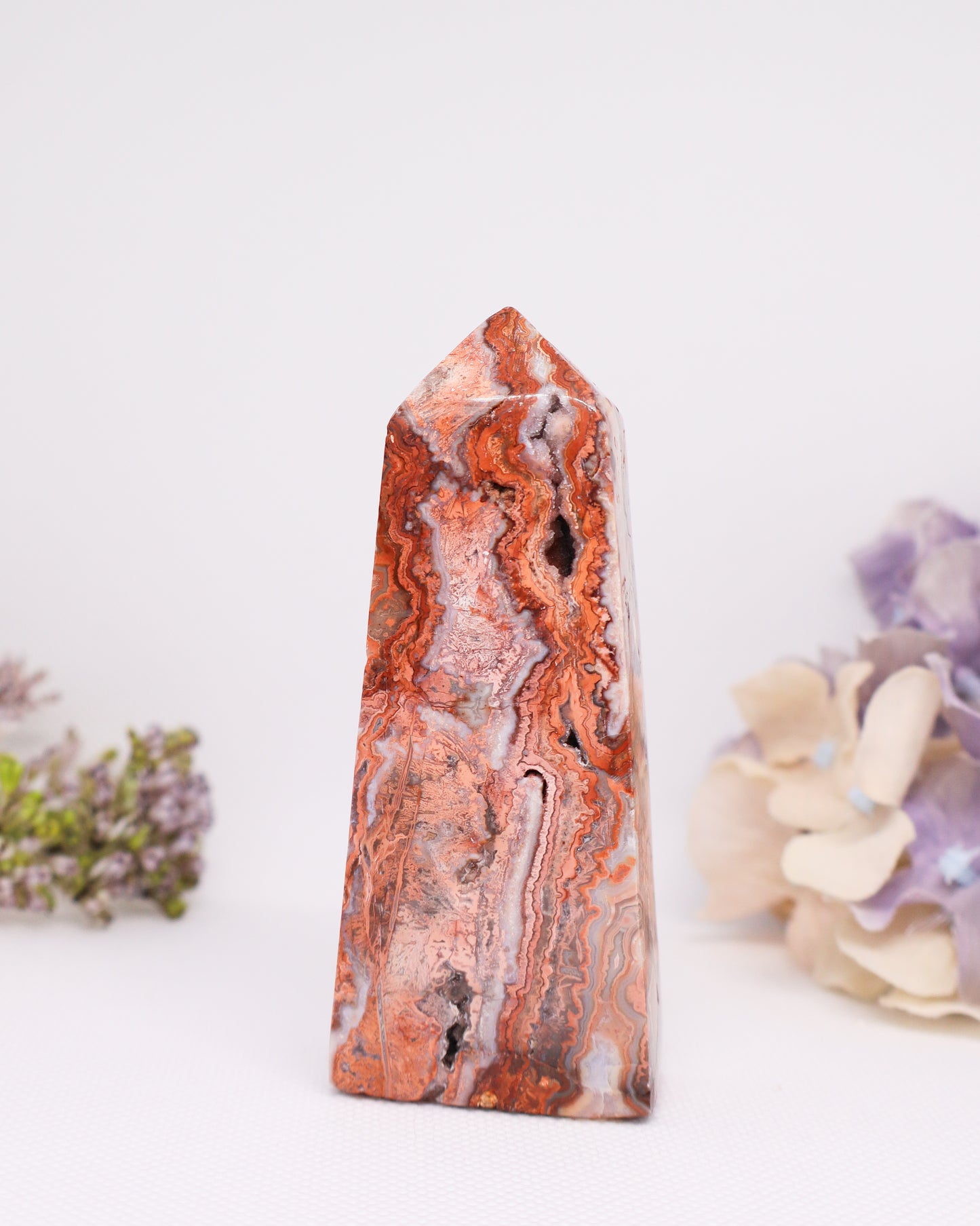 Pink Crazy Lace Agate Tower #17