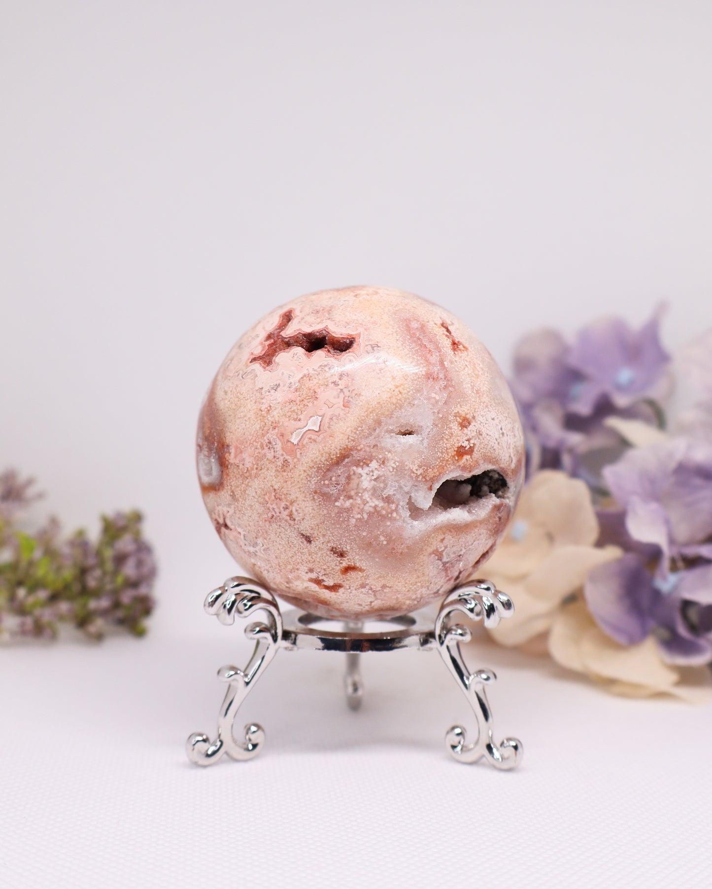 Pink Crazy Lace Agate Sphere #29