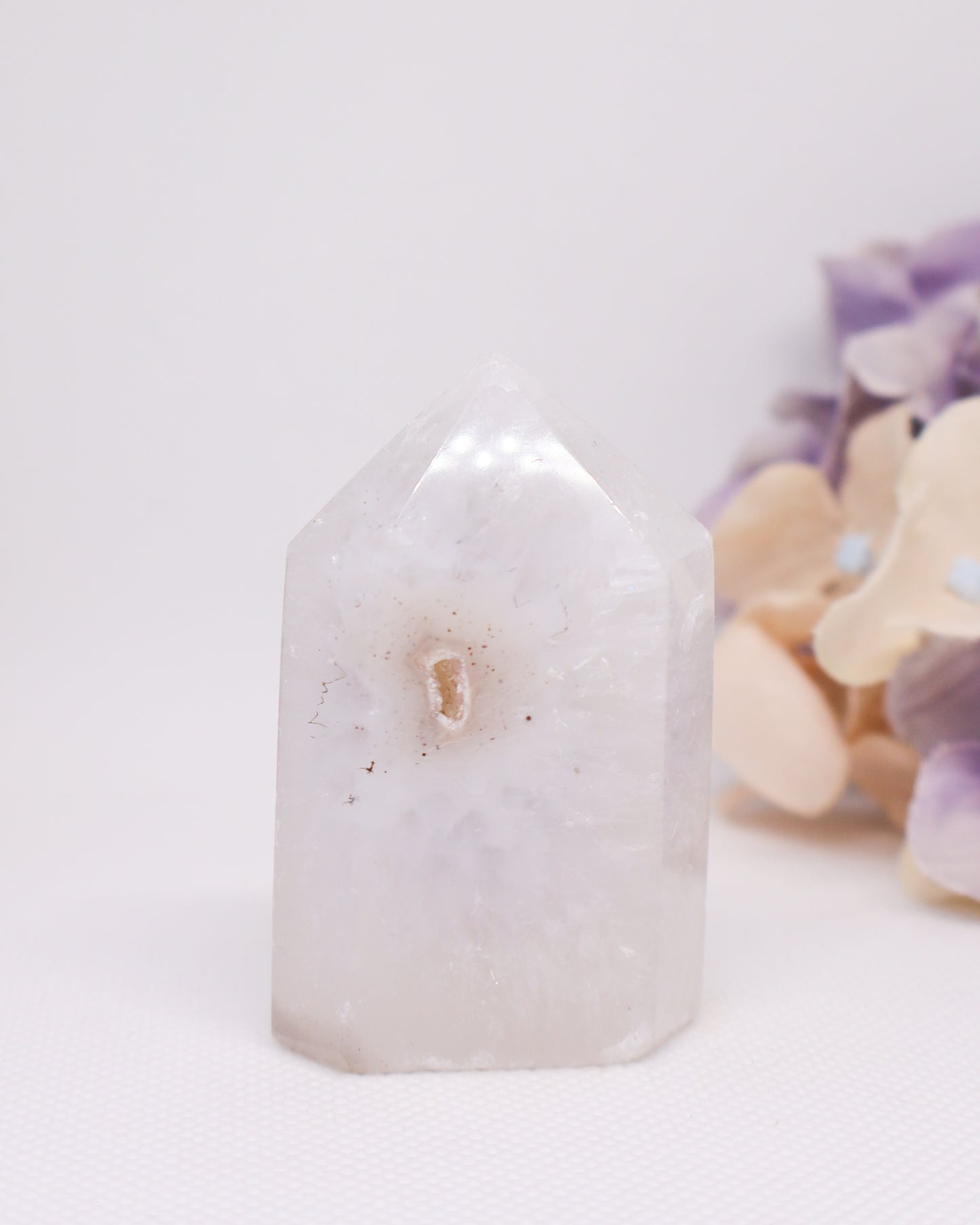 Druzy Agate Tower #28- Tip Broken