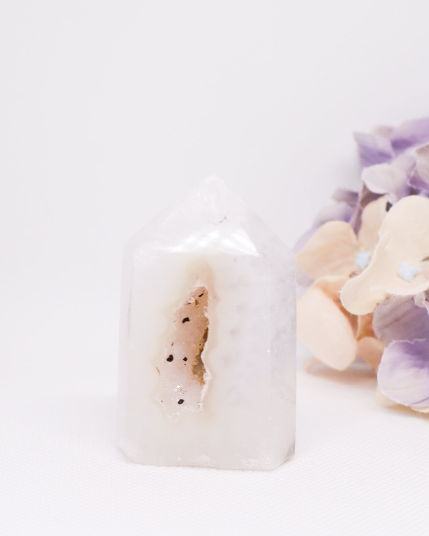 Druzy Agate Tower #28- Tip Broken