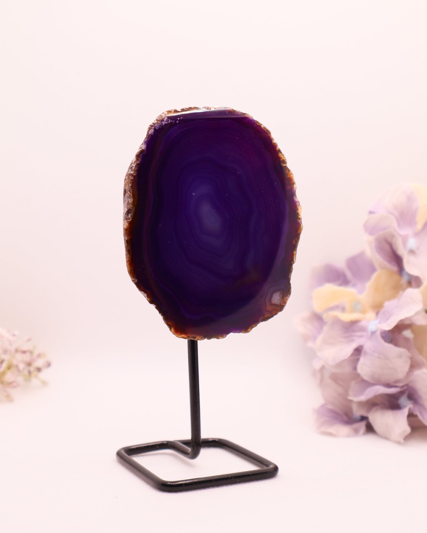 Agate Slice on Stand