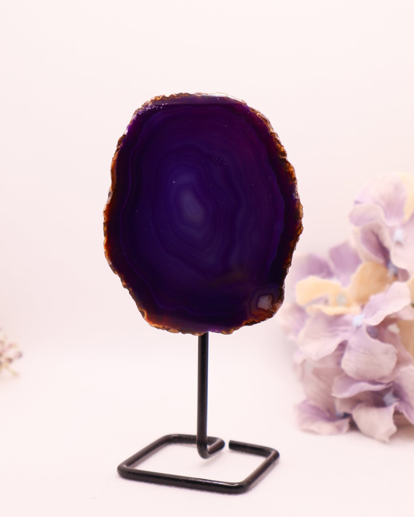 Agate Slice on Stand