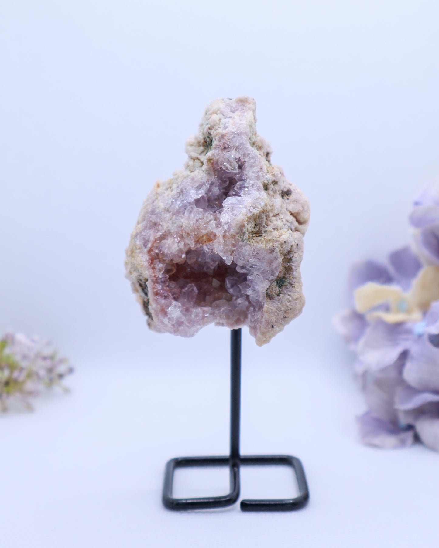 Pink Amethyst Geode on Stand #15