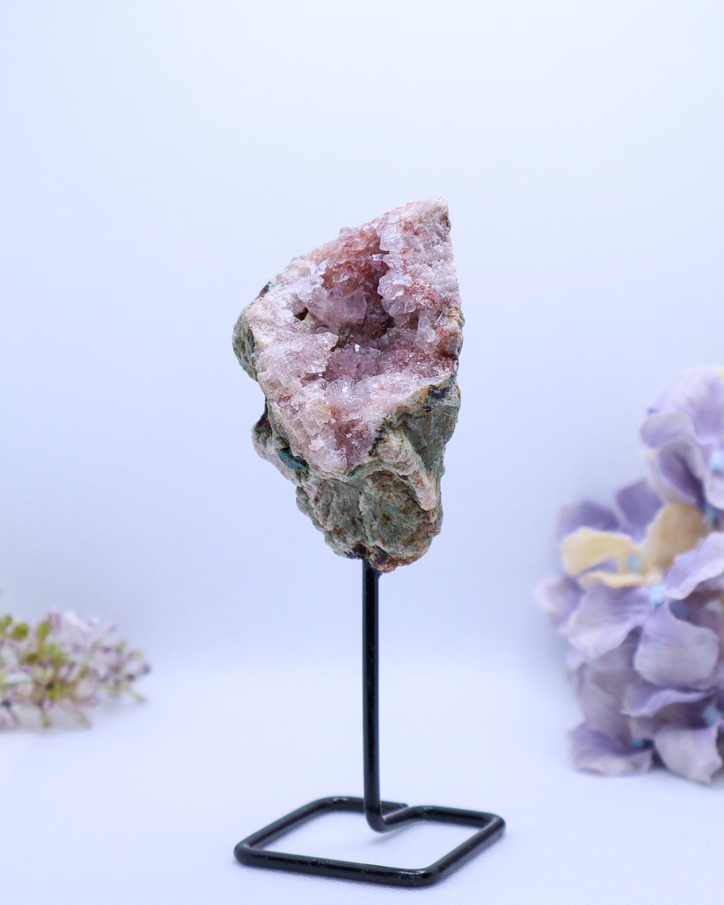 Pink Amethyst Geode on Stand #16