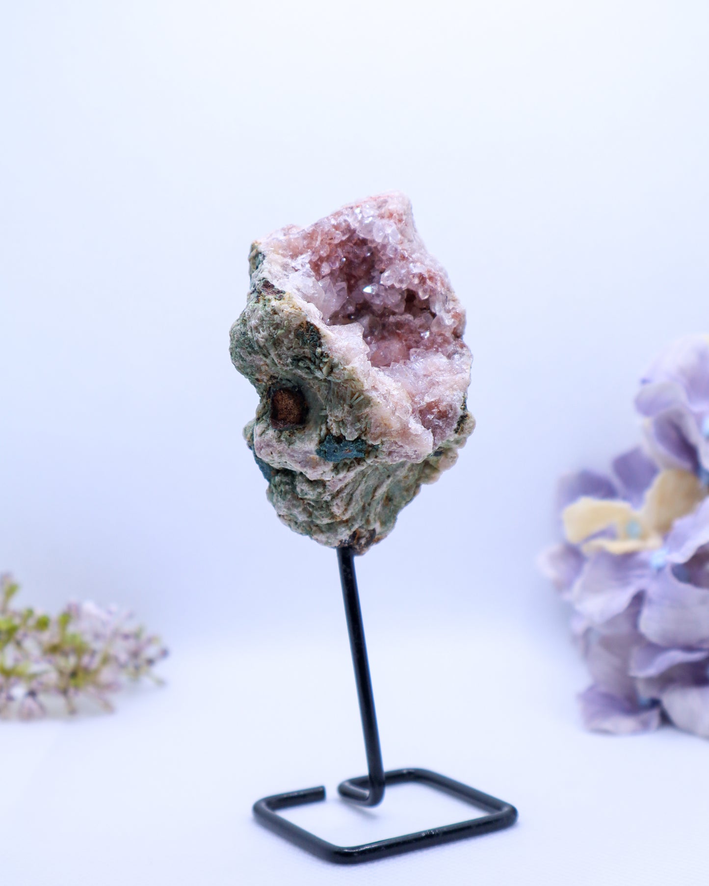 Pink Amethyst Geode on Stand #16