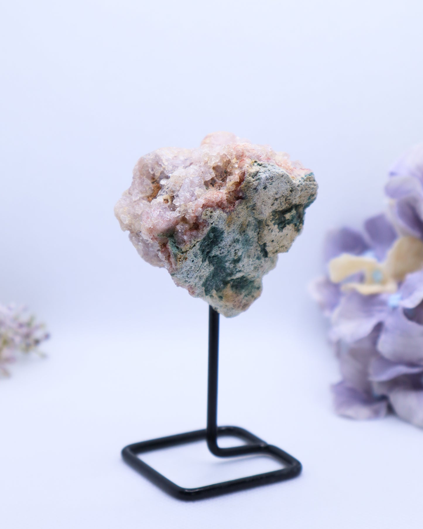 Pink Amethyst Geode on Stand #17