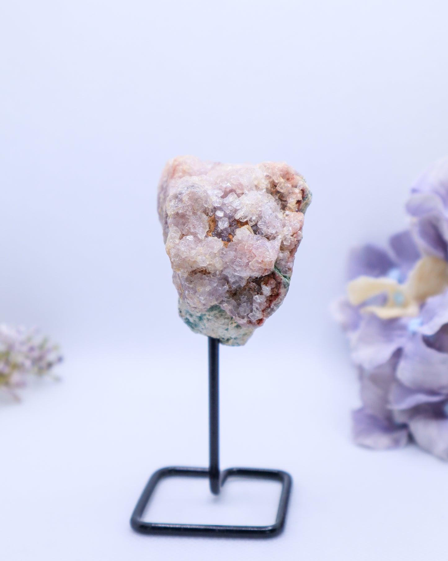 Pink Amethyst Geode on Stand #17