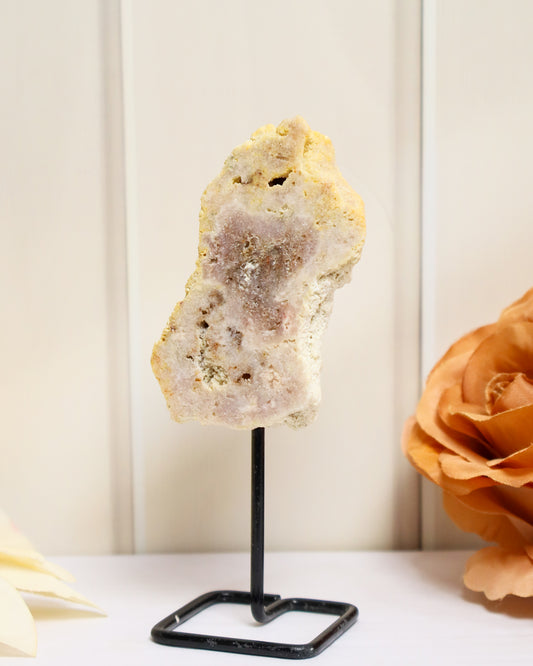 Pink Amethyst Slice on Stand #4