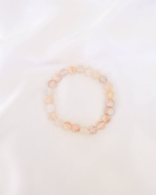 Flower Agate Beaded Bracelet