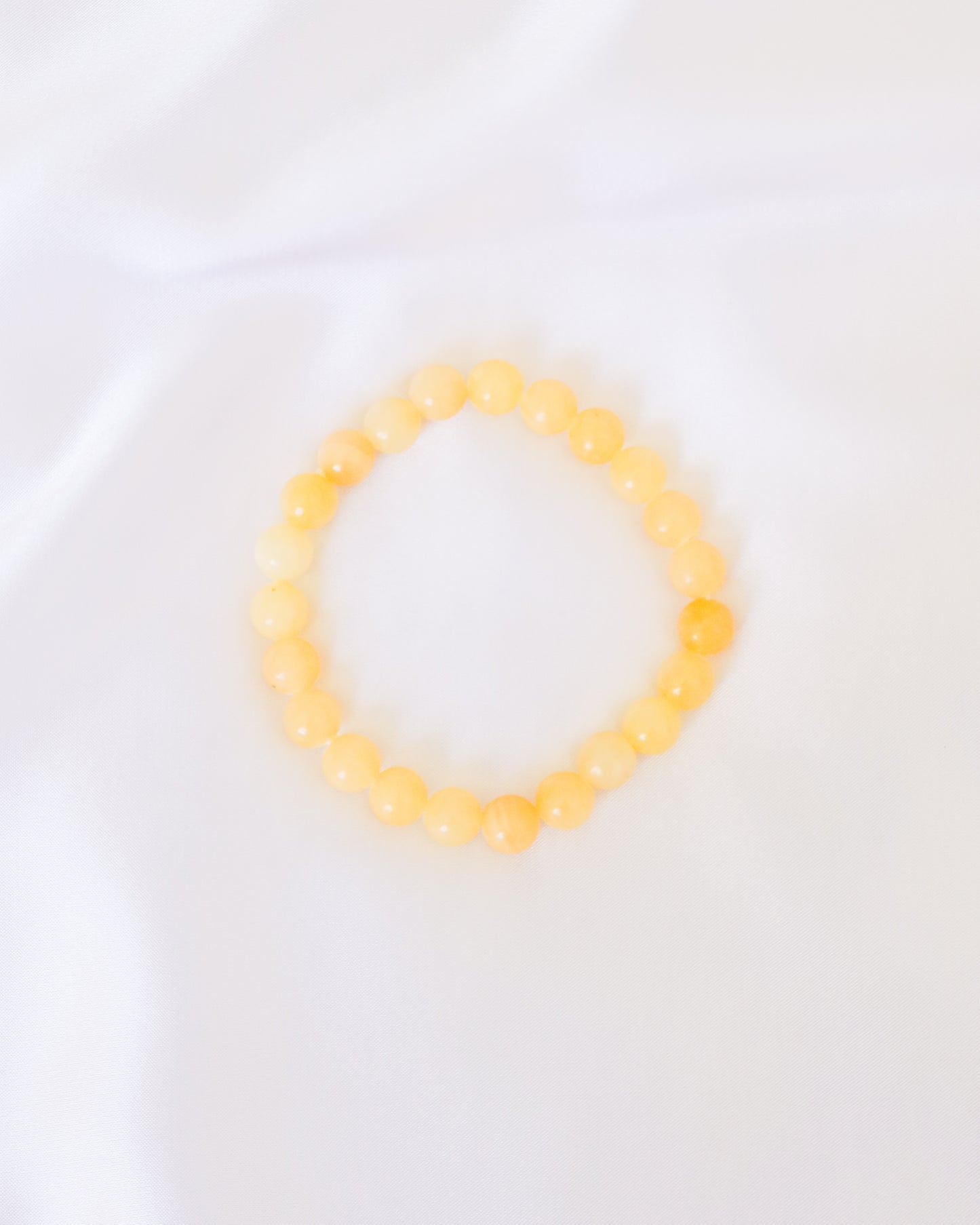 Orange Calcite Beaded Bracelet