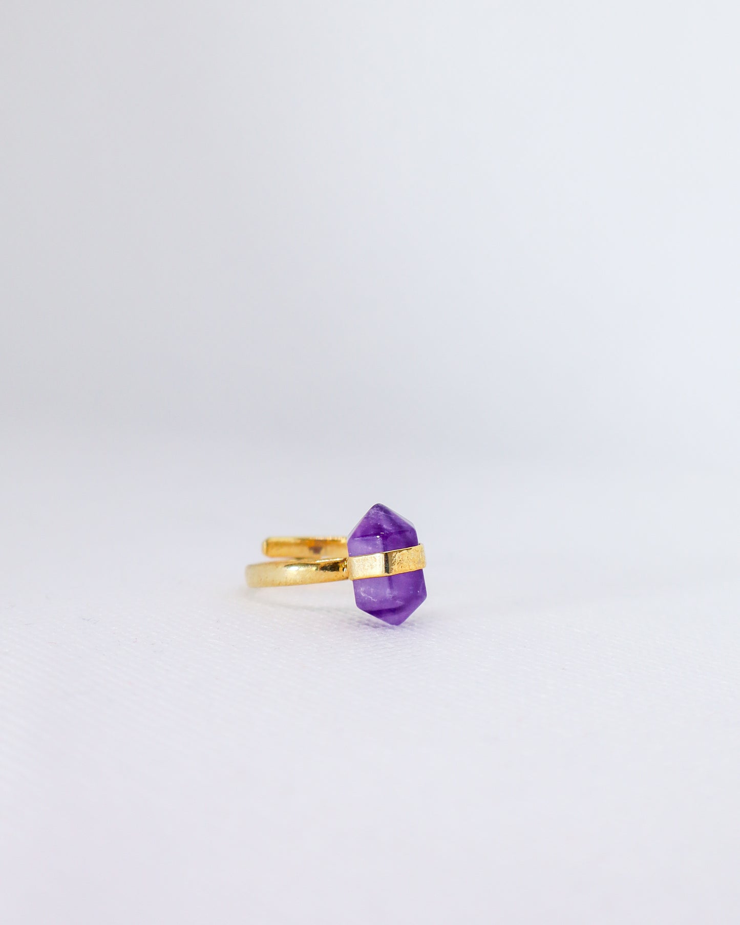 Double Terminated Amethyst Ring