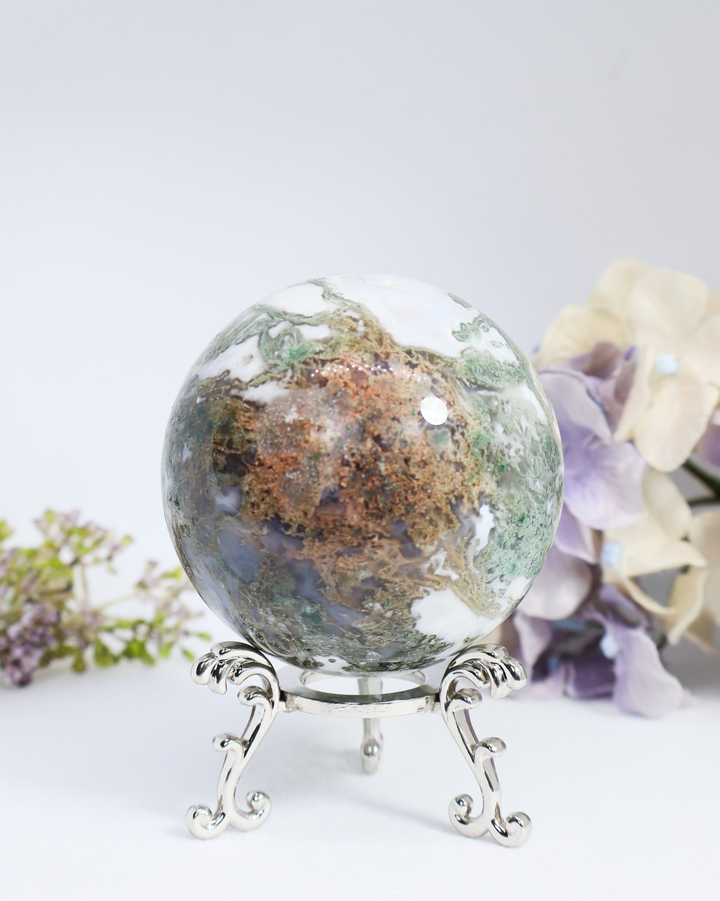 Moss Agate Sphere #18
