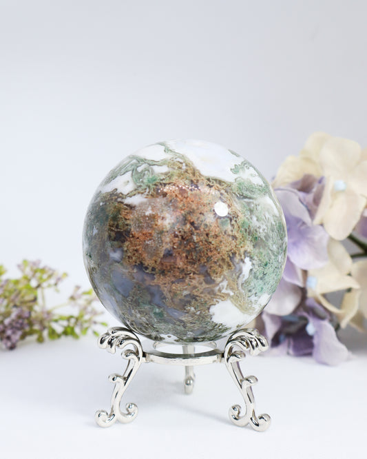 Moss Agate Sphere #18
