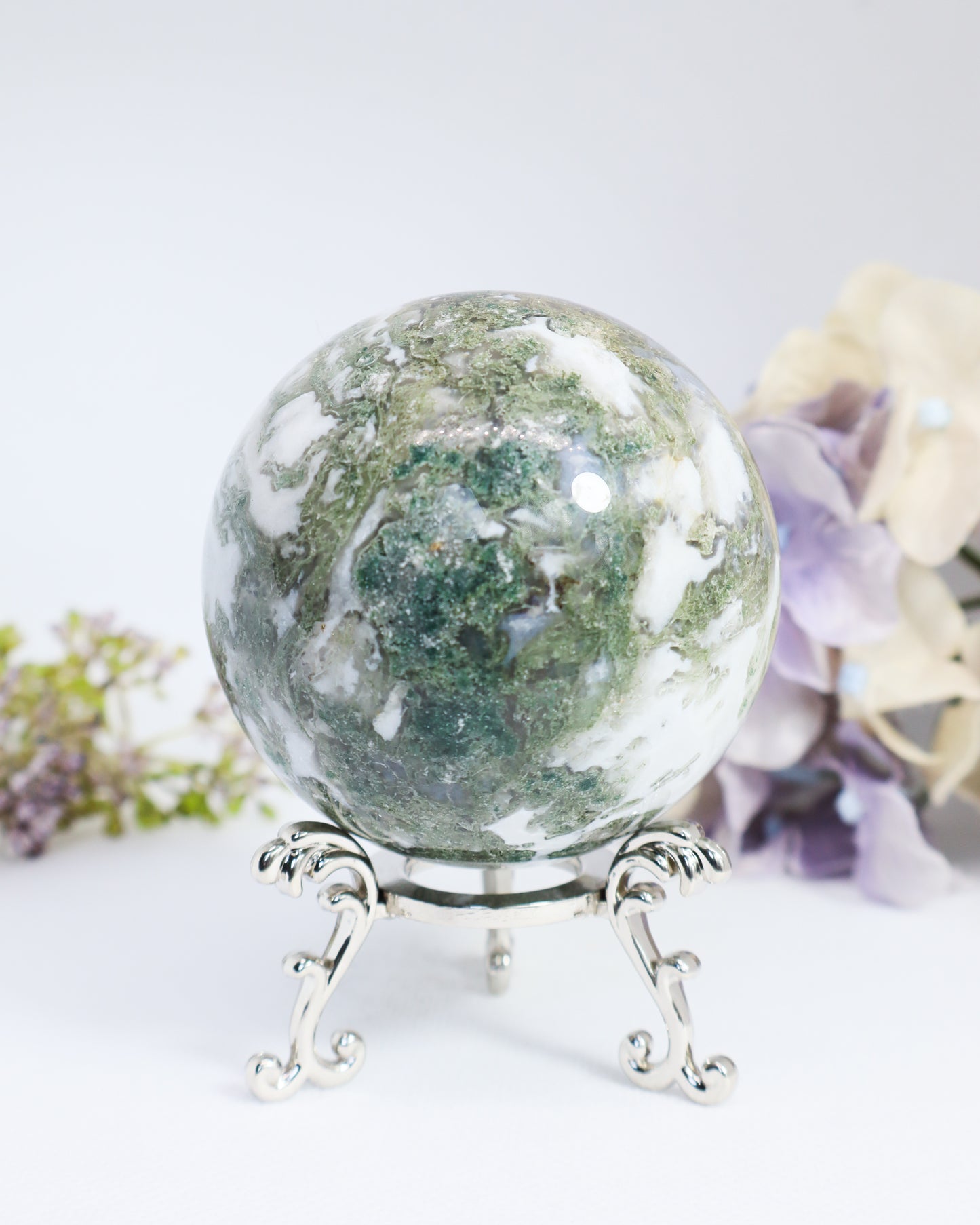 Moss Agate Sphere #18