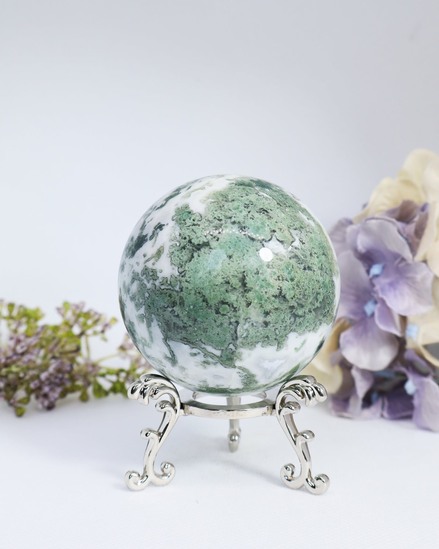 Moss Agate Sphere #17
