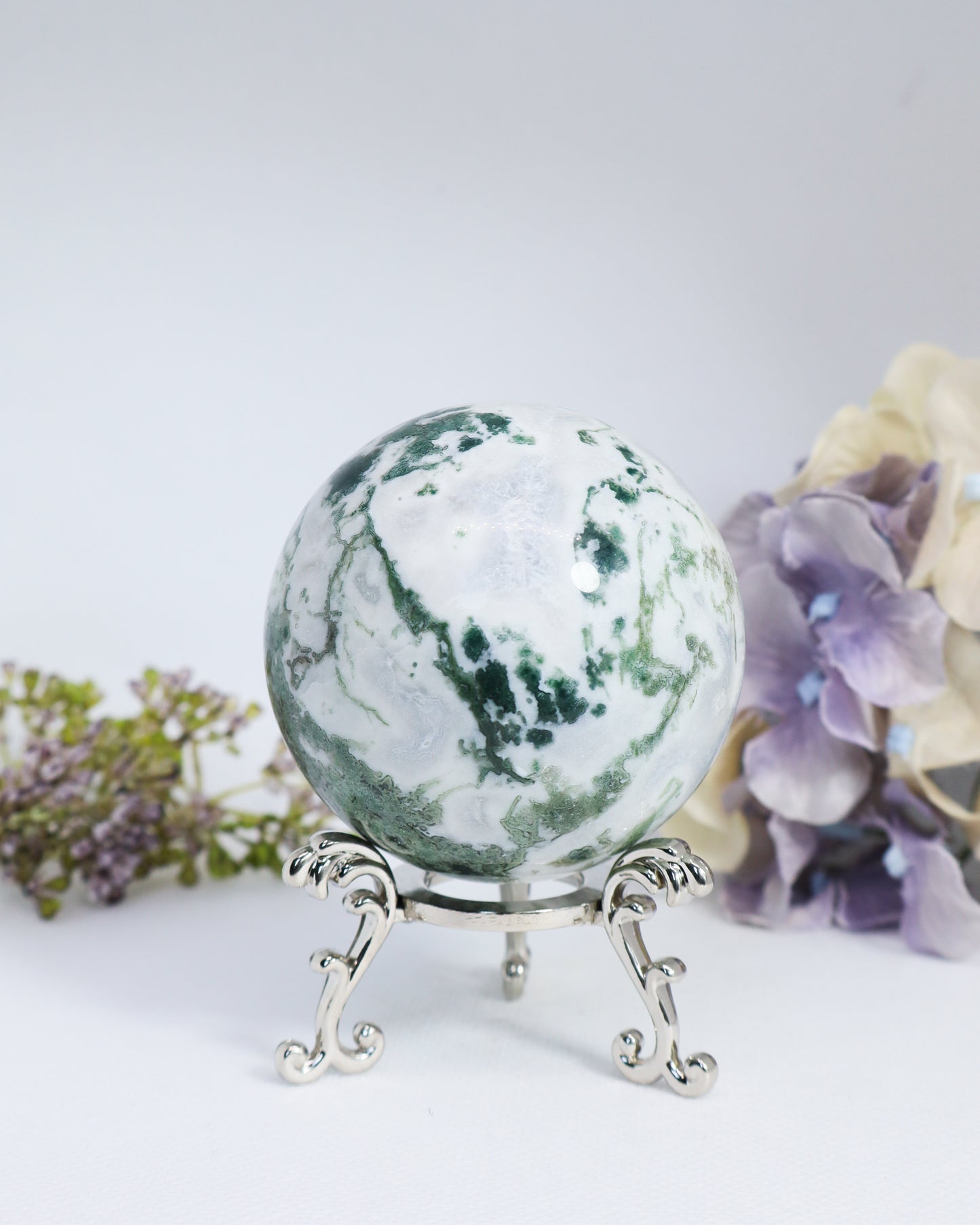 Moss Agate Sphere #17